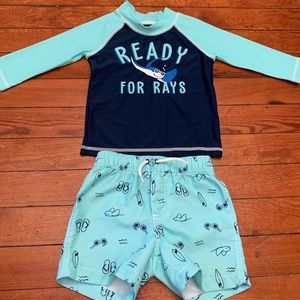 Carters Baby Boy Rashguard and Swim Trunks Swim Set